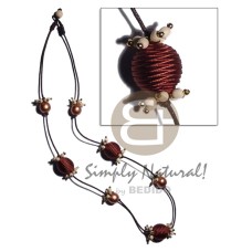 20mm wrapped wood beads