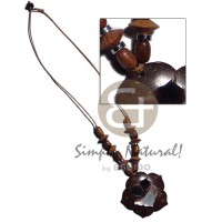 45mm flower coconut pendant