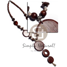 Round woods beads brown