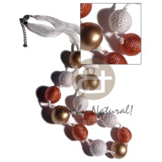 20mm wrapped wood bead