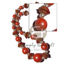 Graduated wood beads 25mm 20mm 15mm 10mm in