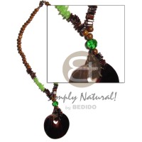 Round 40mm black tab pendant