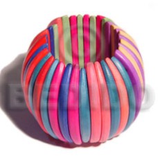Elastic multicolored natural white wood