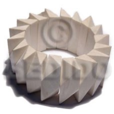 Elastic multi sided diamond bleached