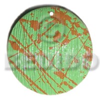Textured marbled light green round